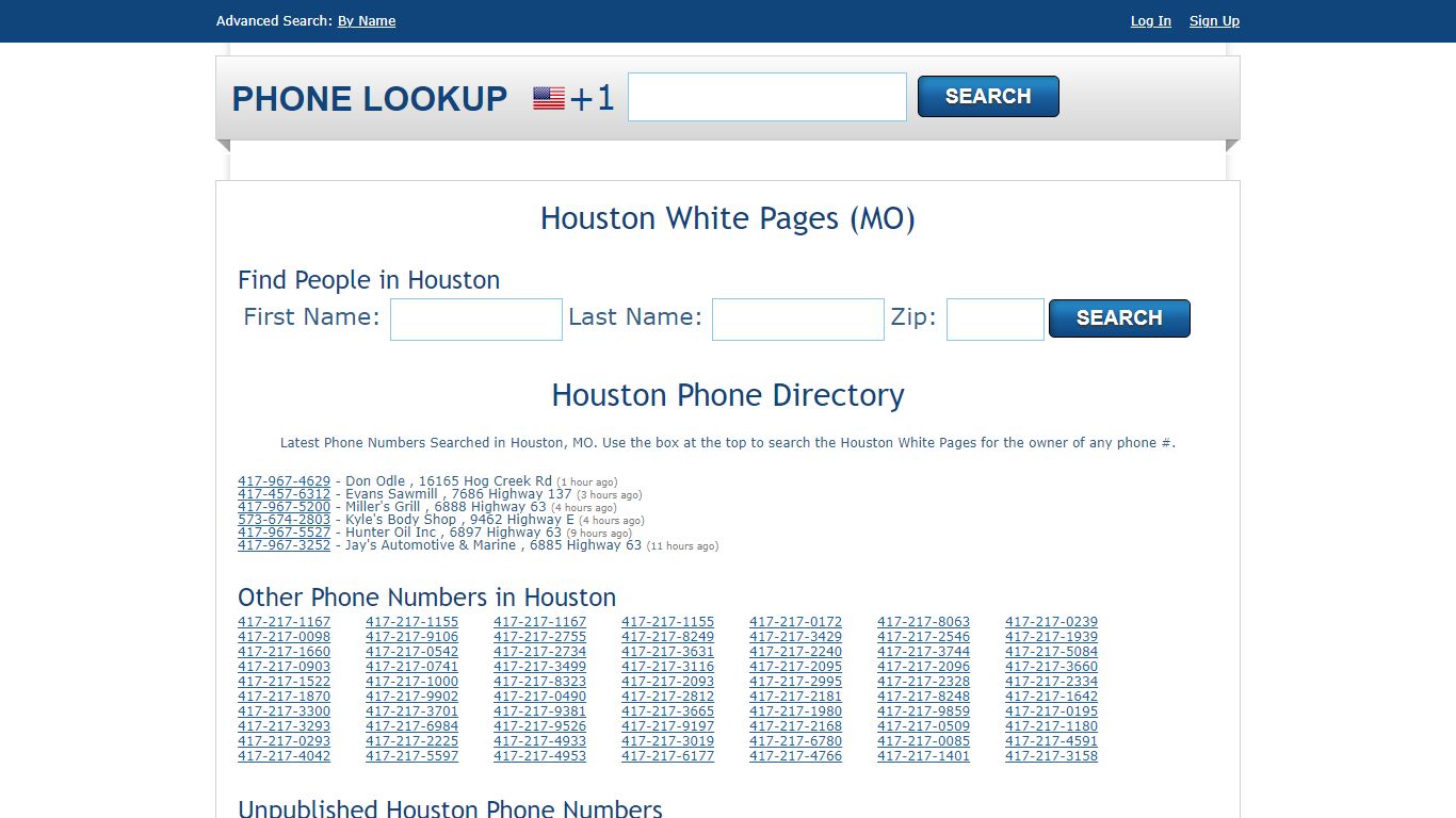 Houston White Pages - Houston Phone Directory Lookup